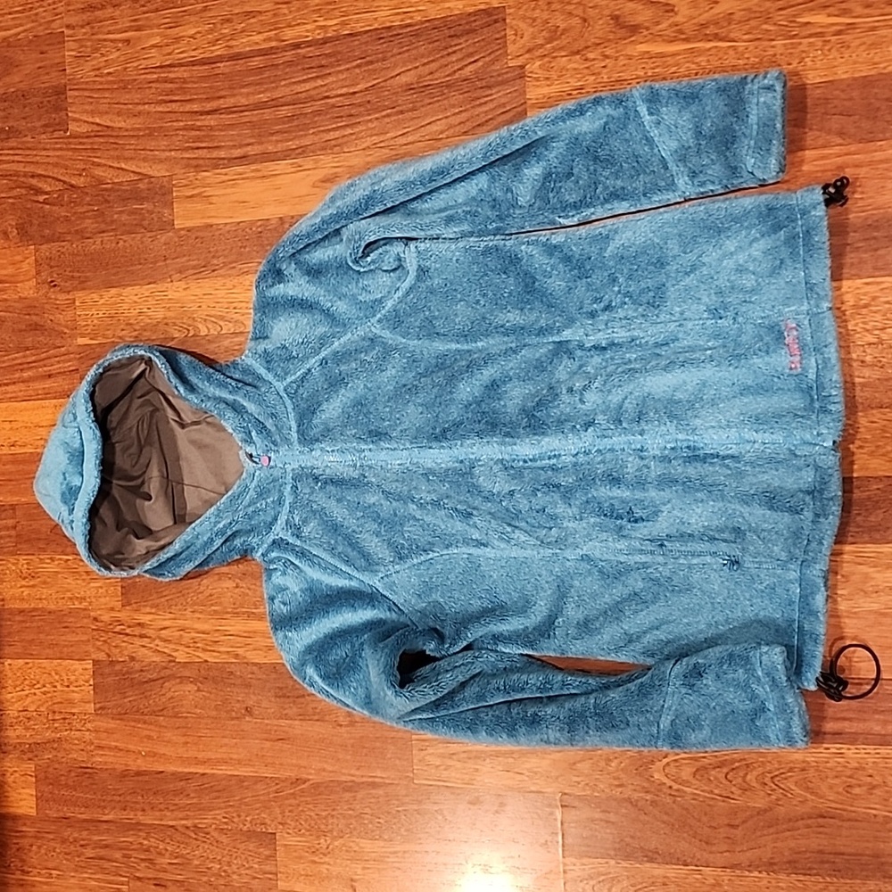 BURTON DRYRIDE Women's Hooded Zip-Up Fleece Jacket Blue Size Small S